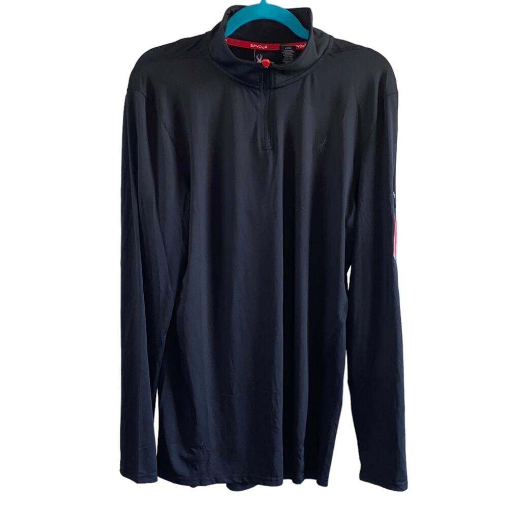 NWT‎ Spyder Active Long Sleeve Quarter Zip Pullover Large Performance Athletic